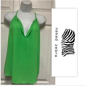 Naked Zebra Green Halter Neck Top
